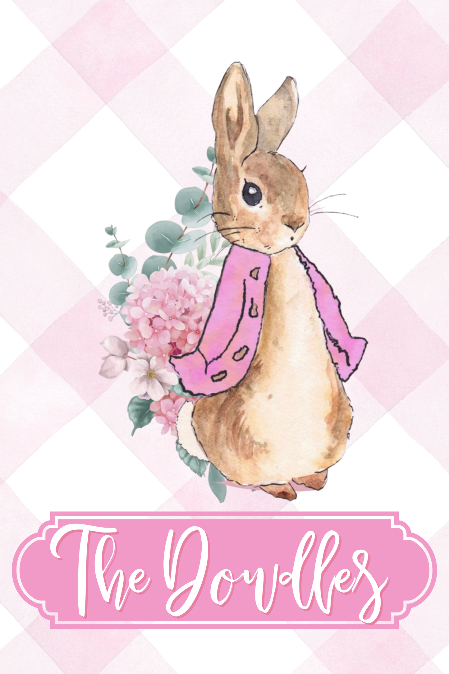 Pink Easter Garden Flag
