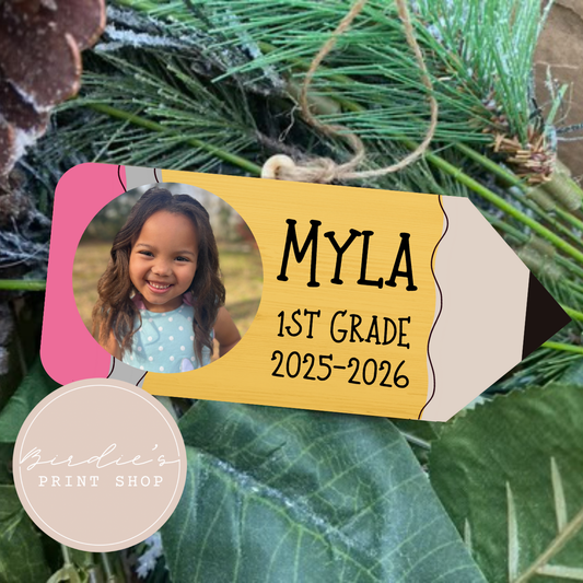 Kids Photo Pencil Ornament