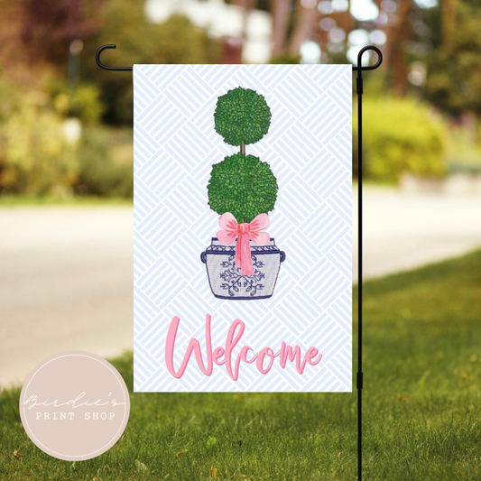Preppy Spring Garden Flag