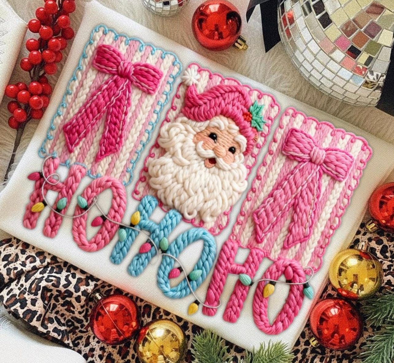 Faux Yarn Santa