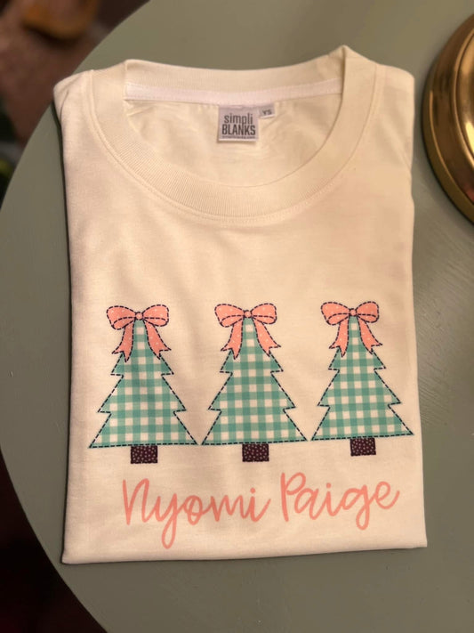 Gingham Christmas Tree Trio